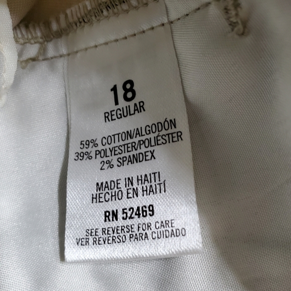 Arrow Boys size 18 Khaki Uniform Pants LN - Picture 5 of 5